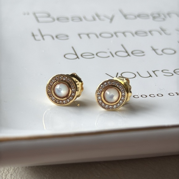 Jewelry - Ippolita Mother of Pearl Diamond 18k Mini Lollipop Stud Earrings